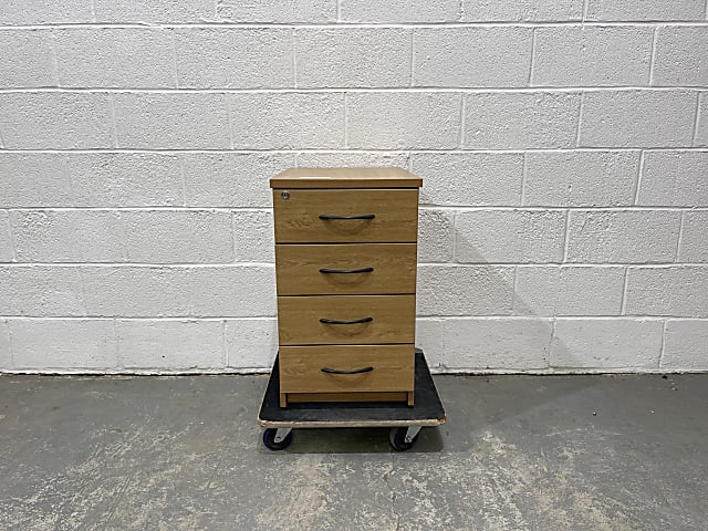 Four drawer desk height pedestal