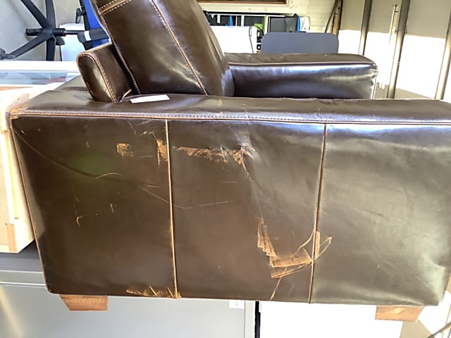 Waste leather chair 