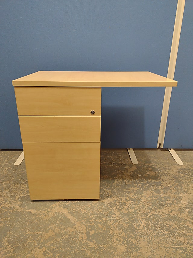 Pedestal with desk top extension (left)