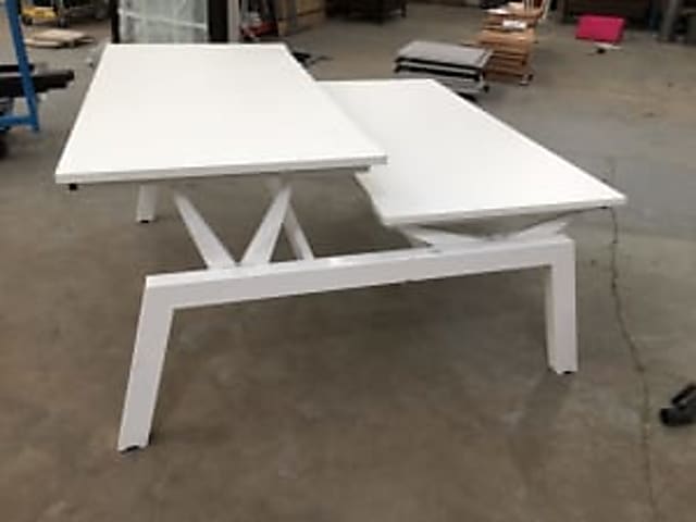 DISMANTLED - Adjustable height desks - Pod of 2 160cm