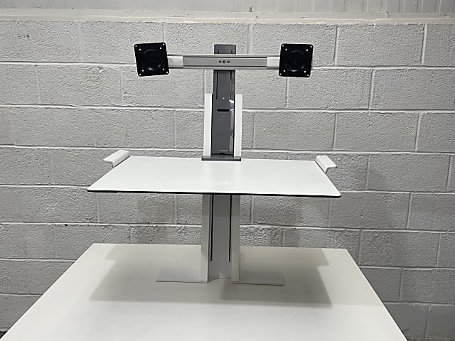 Humanscale monitors stand and desk riser - clamps to desk edge no stand