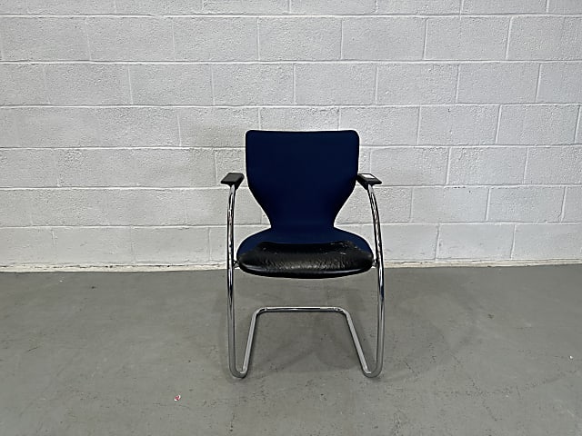 Orangebox blue black cantilever meeting chair - refurb project