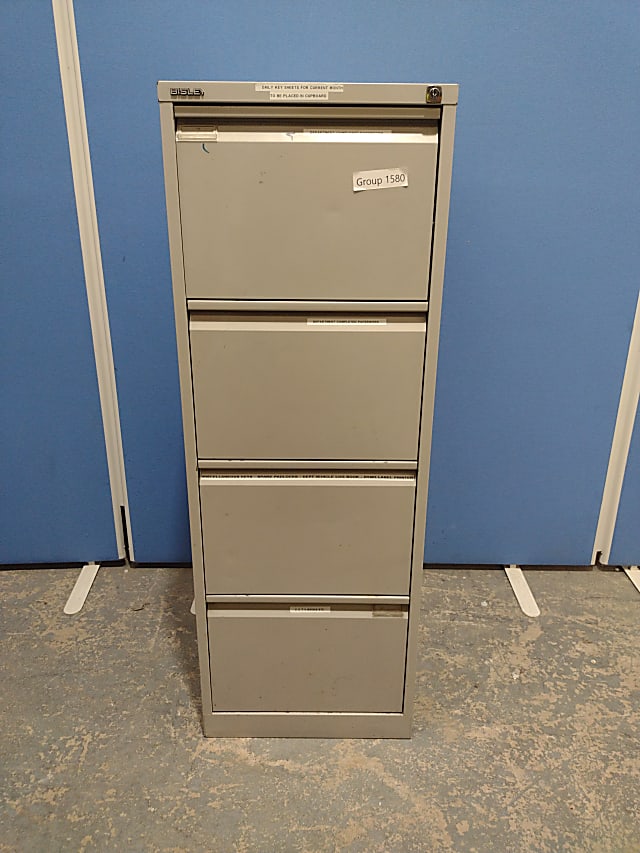 Bisley four drawer filing cabinet 