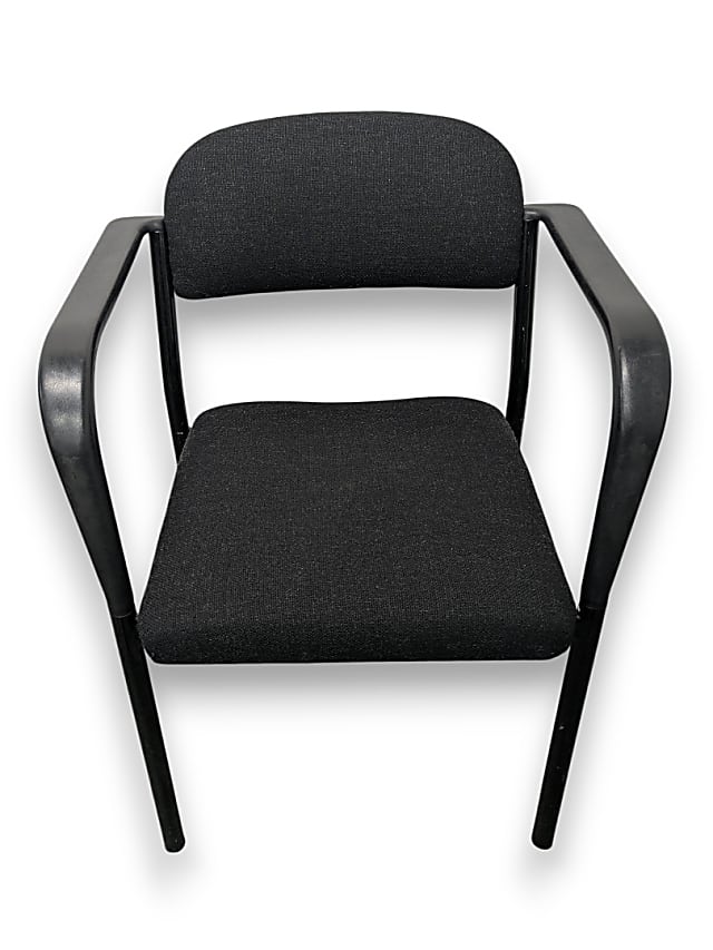 Eglin Group Black Meeting Chair with Arms