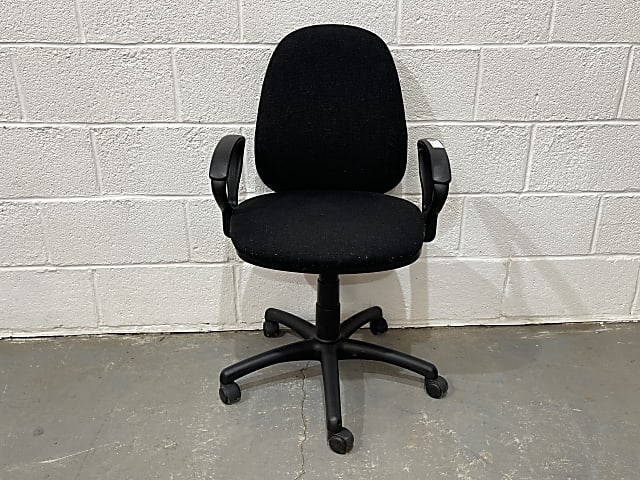 Black operator chair