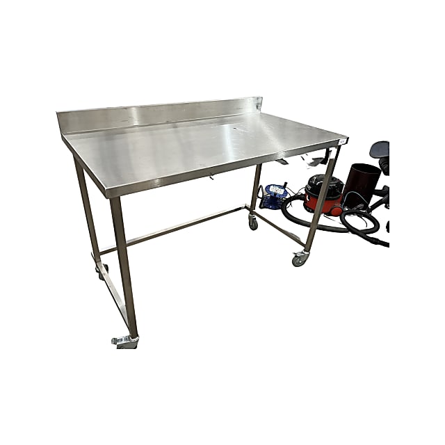 Stainless steel commercial kitchen surface on wheels