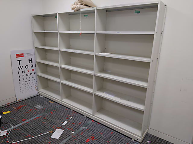 Tall white bookshelf (quantity TBC)