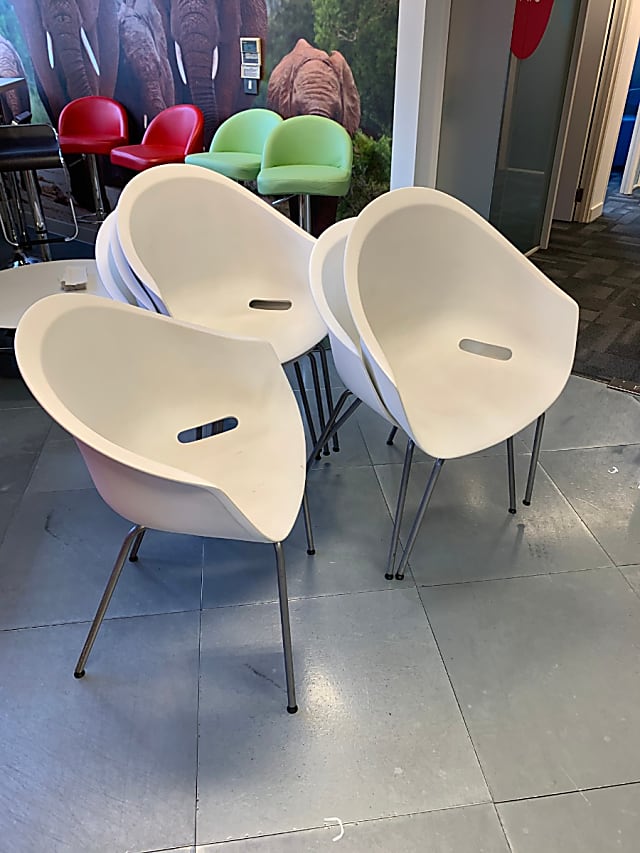 White Bucket Chairs