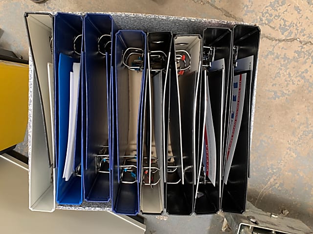 A4 slim lever arch files- approx 16 files