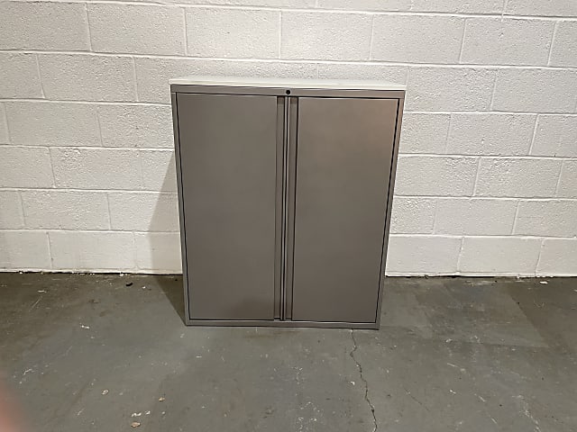 KI Grey metal cabinet with white top