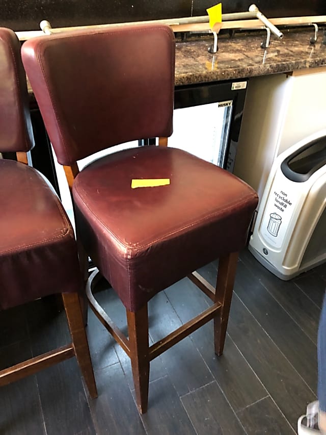 Leather bar stool