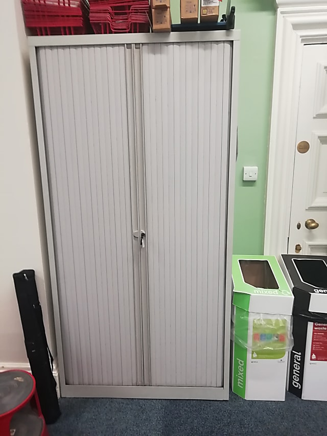 Metal tambour cabinet - faulty lock