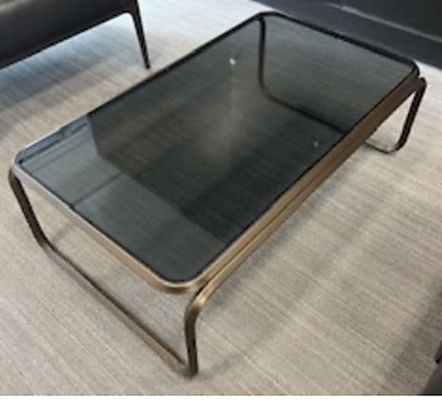 Glass coffee table