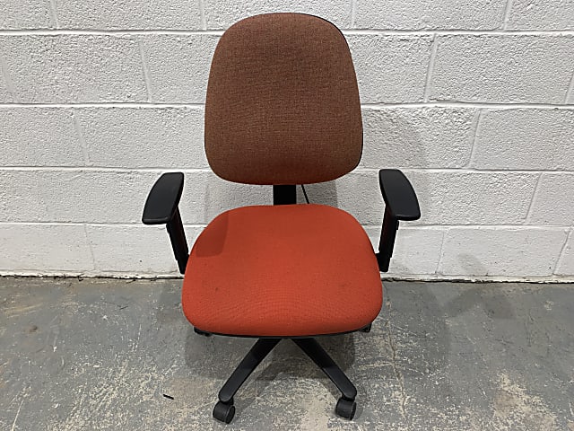 Red office operator chair by Summit