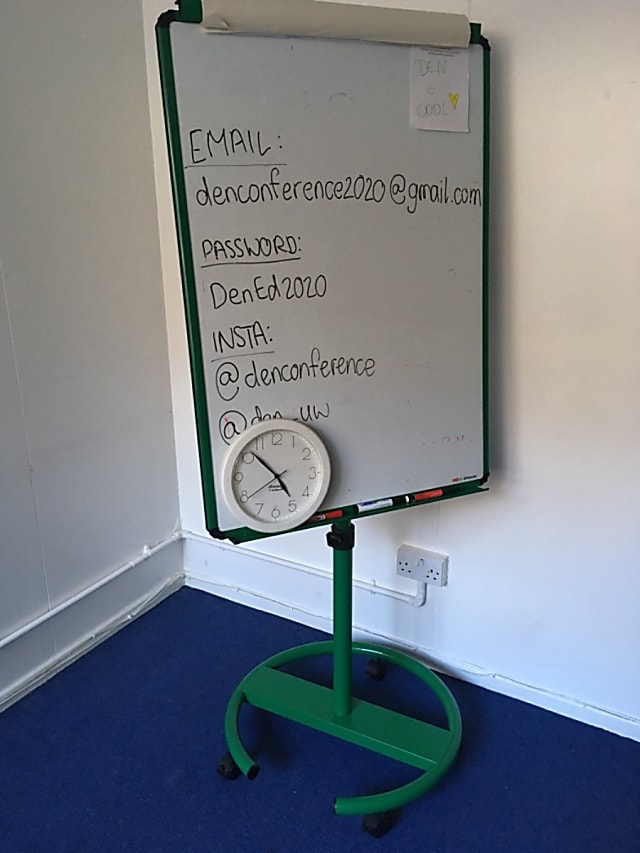 Flip chart stand and whiteboard