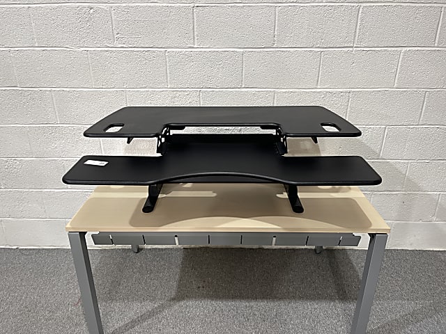 Black VariDesk Pro Plus 48 monitor riser