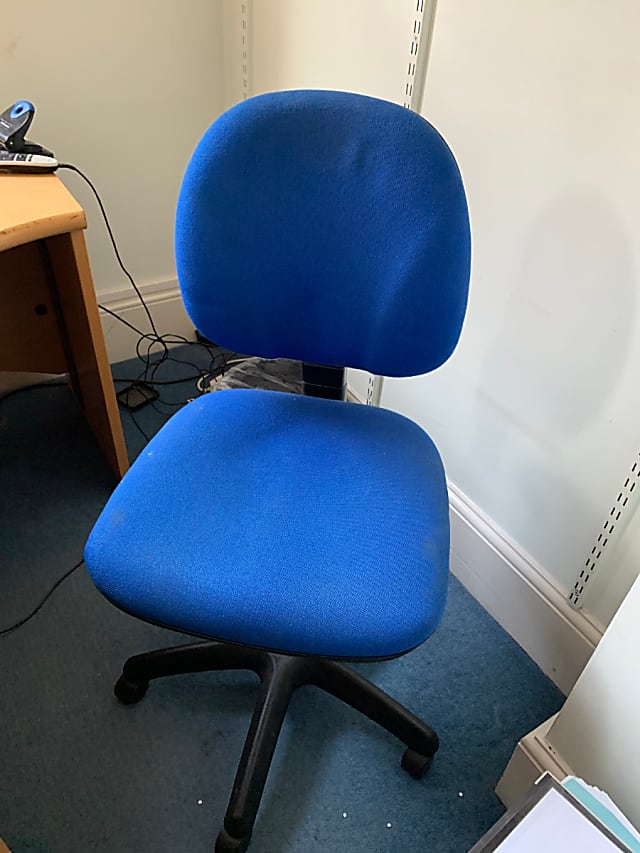 Blue office chair