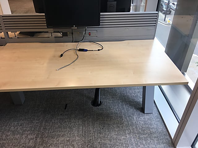 Bank of 6 160cm desks - back to back