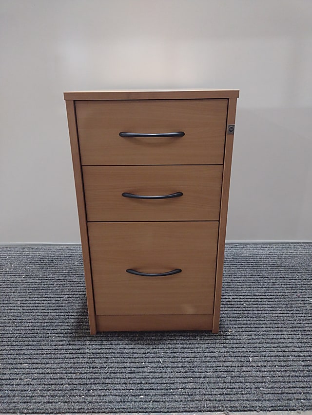 3 drawer beech pedestal 