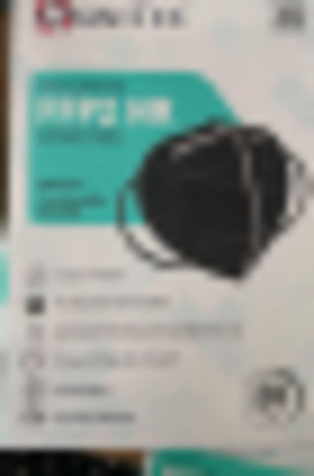 box of FFP2 Mask (Black)x11.