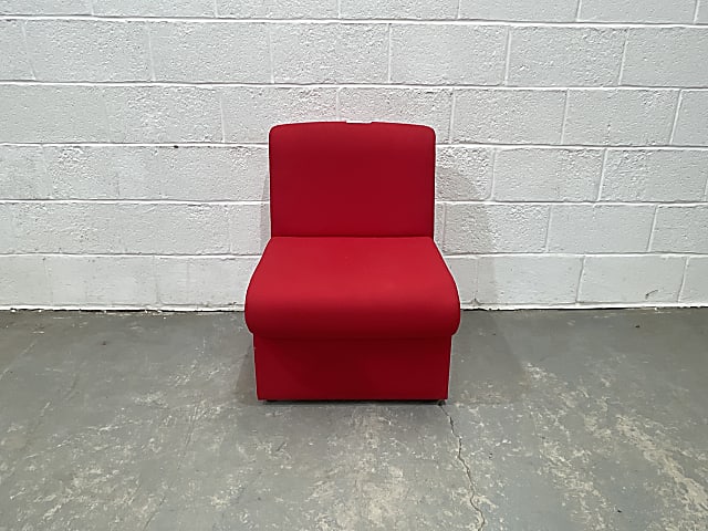 Gresham Red padded fabric sofa chair