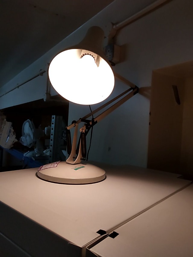 white desk lamp