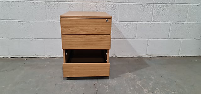 brown wooden 2-drawer nightstand