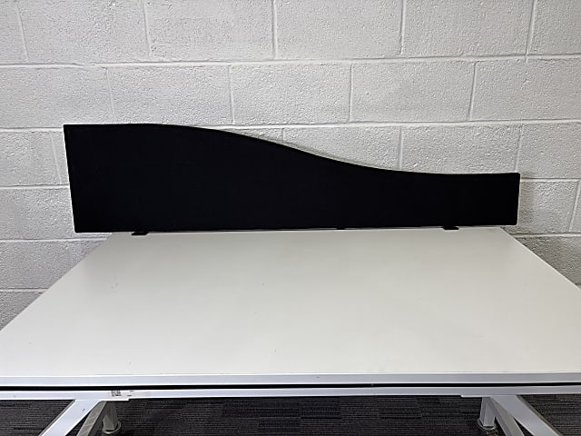 Wave desk screen with brackets 