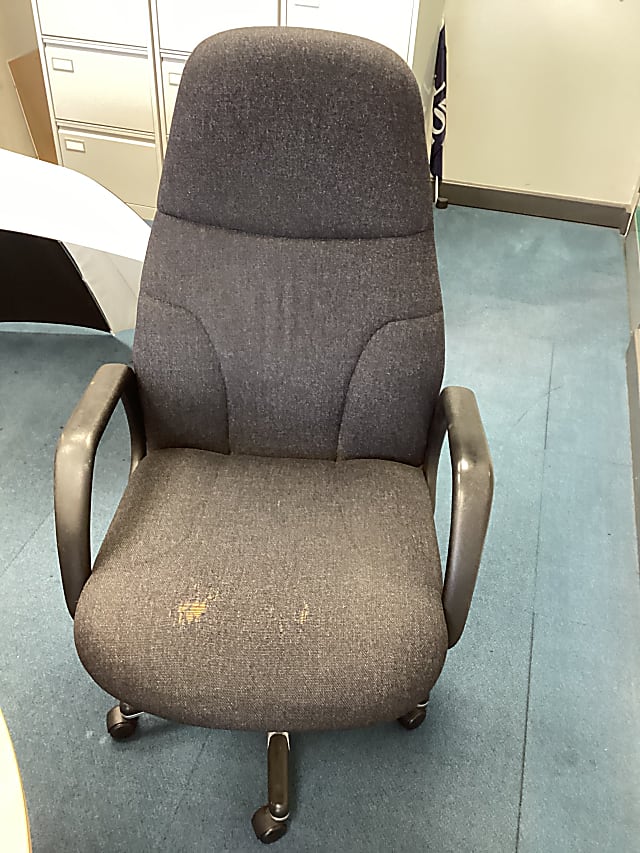 Dark grey large operator chair