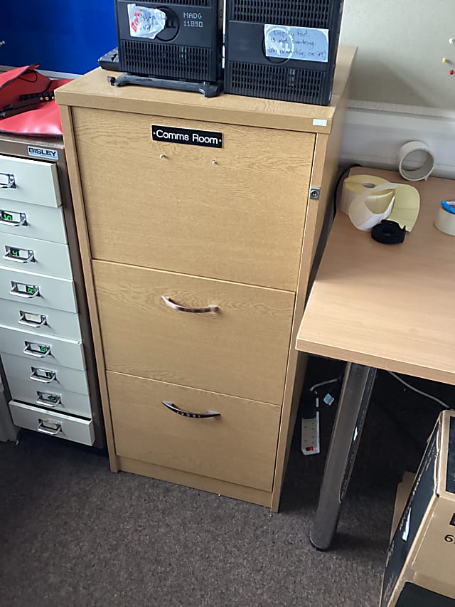 Wooden filing cabinet 