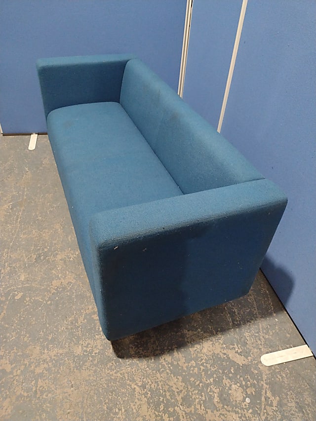 Sofa navy blue fabric 2 seat