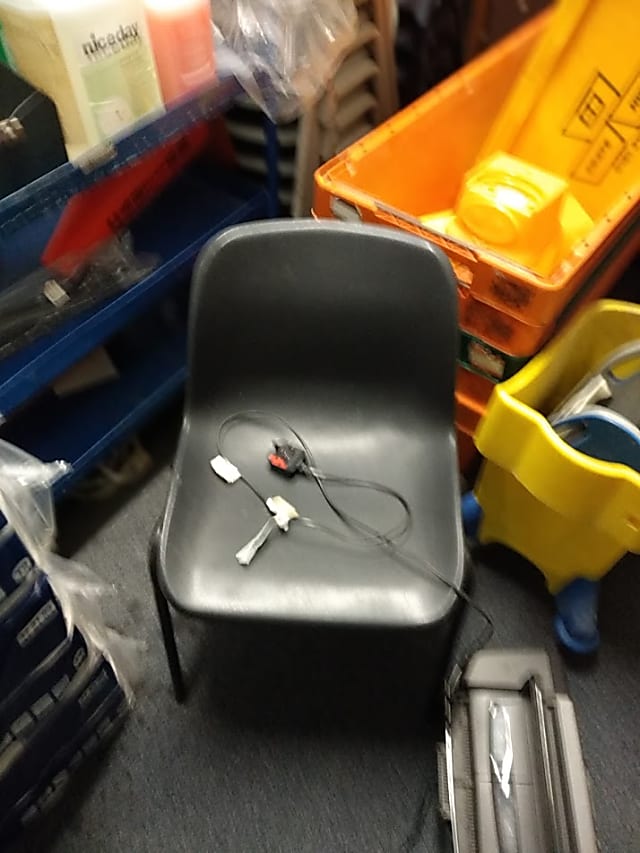 Black plastic chair