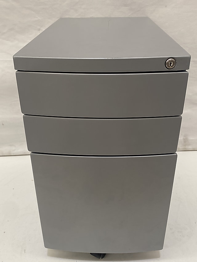 Slimline metal grey pedestal