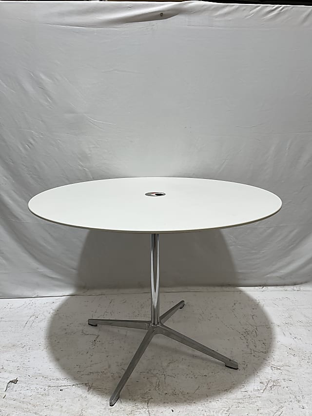 Senator white round meeting coffee canteen table 