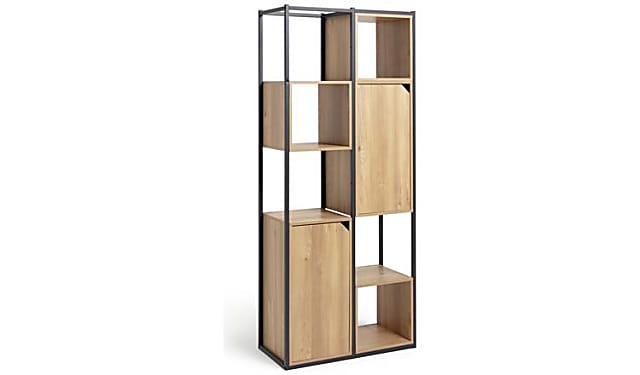 brown wooden 4-layer shelf