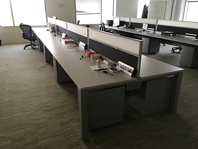 Bank of 8 desks back to back