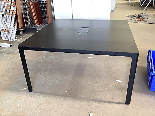 Square black desk