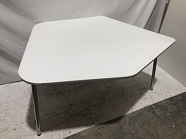 Folding Pentagon table white