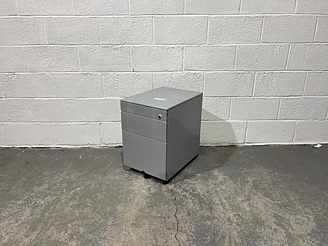 Grey metal pedestal 