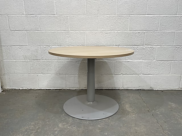 Senator Beechwood 1000mm wide table grey base