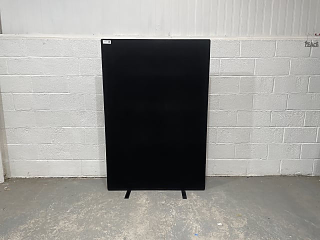 Black room divider with feet