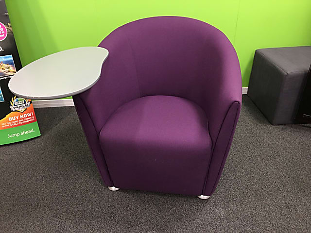 Bucket chair with coffee table