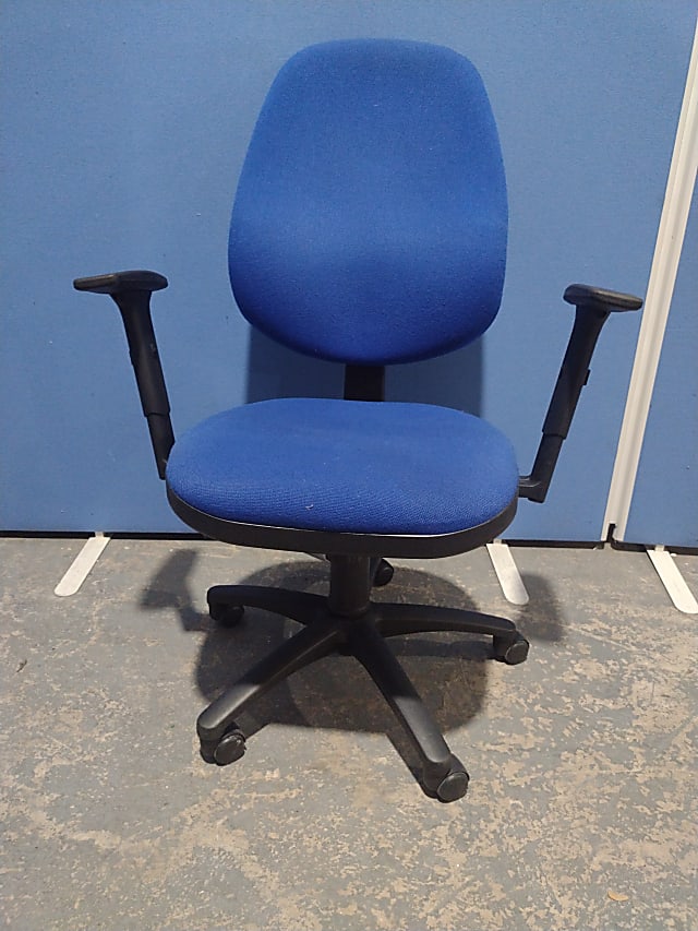 Blue office operator chair