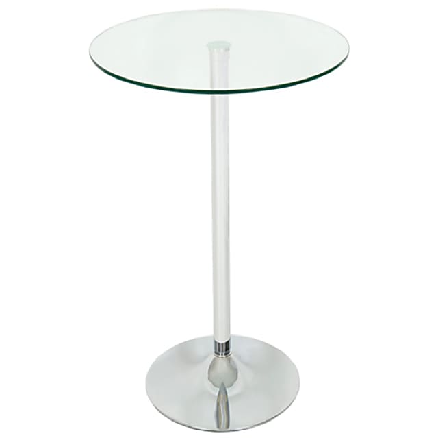 round white wooden pedestal table