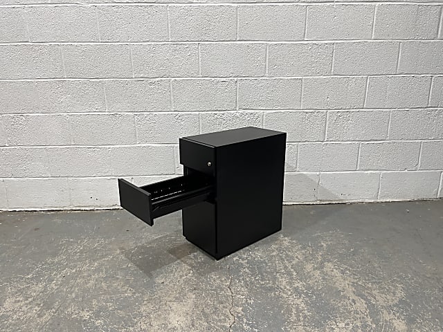 Black Slimline metal pedestal