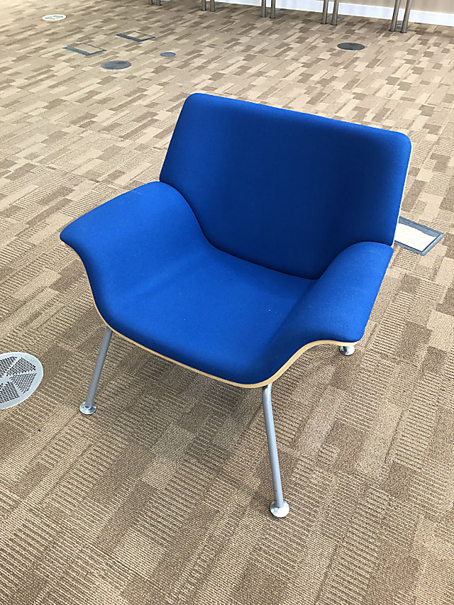 Herman Miller Swoop chair blue