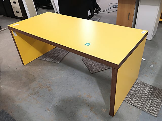 Heavy solid canteen table with matching benches