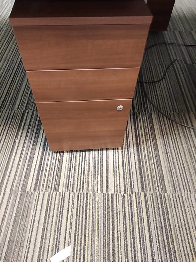 brown wooden 3-drawer chest