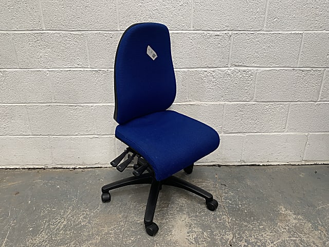 Blue office operator swivel chair 