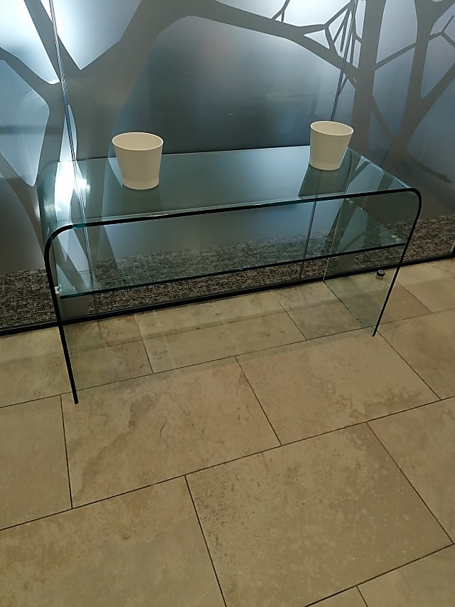 Glass table damage